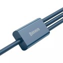 Baseus Kabel USB 3w1 Baseus Superior Series, USB do micro USB / USB-C / Lightning, 3.5A, 1.2m (niebieski)