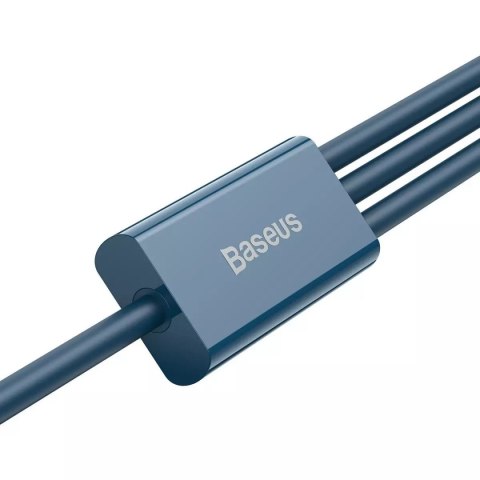 Baseus Kabel USB 3w1 Baseus Superior Series, USB do micro USB / USB-C / Lightning, 3.5A, 1.2m (niebieski) Baseus Kabel USB 3w1 Baseus Superior Series, USB do micro USB / USB-C / Lightning, 3.5A, 1.2m (niebieski)