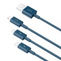 Baseus Kabel USB 3w1 Baseus Superior Series, USB do micro USB / USB-C / Lightning, 3.5A, 1.2m (niebieski)