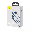 Baseus Kabel USB 3w1 Baseus Superior Series, USB do micro USB / USB-C / Lightning, 3.5A, 1.2m (niebieski)