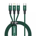Baseus Kabel USB-C 3w1 Baseus Rapid Series, micro USB / Lightning / USB-C, 20W, 1.5m (zielony)