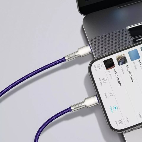 Baseus Kabel USB-C do Lightning Baseus Cafule, 20W, 2m (fioletowy) Baseus Kabel USB-C do Lightning Baseus Cafule, 20W, 2m (fioletowy)