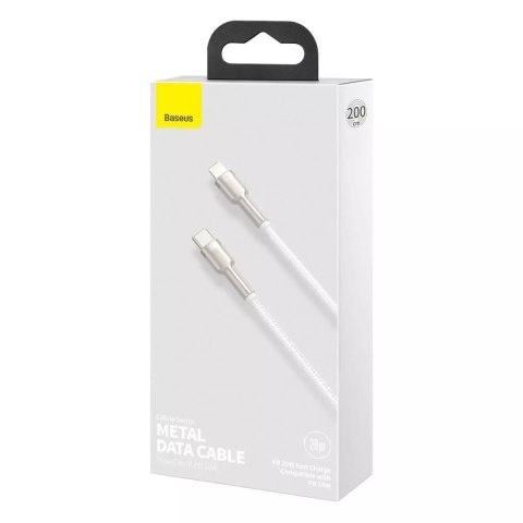 Baseus Kabel USB-C do Lightning Baseus Cafule, PD, 20W, 2m (biały) Baseus Kabel USB-C do Lightning Baseus Cafule, PD, 20W, 2m (biały)