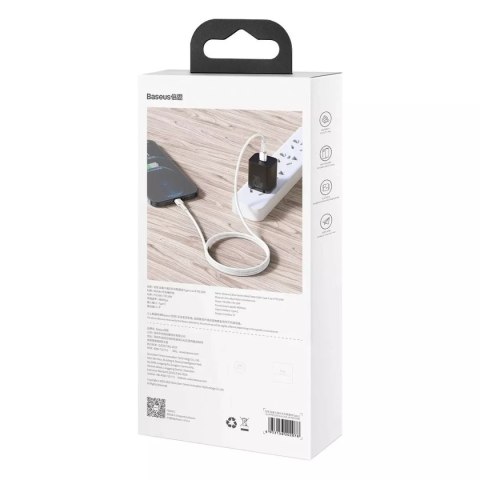Baseus Kabel USB-C do Lightning Baseus Cafule, PD, 20W, 2m (biały) Baseus Kabel USB-C do Lightning Baseus Cafule, PD, 20W, 2m (biały)