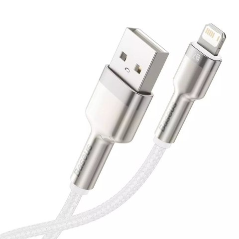 Baseus Kabel USB do Lightning Baseus Cafule, 2.4A, 1m (biały) Baseus Kabel USB do Lightning Baseus Cafule, 2.4A, 1m (biały)
