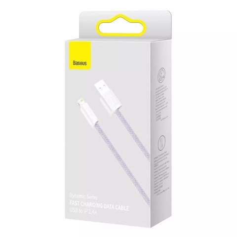 Baseus Kabel USB do Lightning Baseus Dynamic, 2.4A, 1m (fioletowy) Baseus Kabel USB do Lightning Baseus Dynamic, 2.4A, 1m (fioletowy)