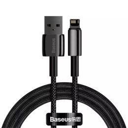 Baseus Kabel USB do Lightning Baseus Tungsten Gold, 2.4A, 1m (czarny)
