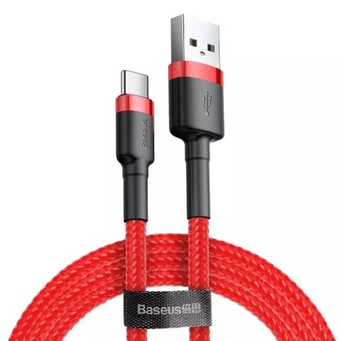 Baseus Kabel USB do USB-C Baseus Cafule 3A 0.5m (czerwony) Baseus Kabel USB do USB-C Baseus Cafule 3A 0.5m (czerwony)
