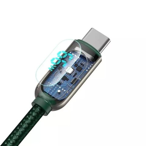 Baseus Kabel USB do USB-C Baseus Display, 66W, 1m (zielony) Baseus Kabel USB do USB-C Baseus Display, 66W, 1m (zielony)