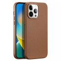 Dux Ducis Etui Dux Ducis Grit skórzane do iPhone 14 Pro Max elegancki pokrowiec ze sztucznej skóry (kompatybilne z MagSafe) brązowy