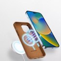 Dux Ducis Etui Dux Ducis Grit skórzane do iPhone 14 Pro Max elegancki pokrowiec ze sztucznej skóry (kompatybilne z MagSafe) brązowy