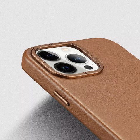 Dux Ducis Etui Dux Ducis Grit skórzane do iPhone 14 Pro Max elegancki pokrowiec ze sztucznej skóry (kompatybilne z MagSafe) brązowy Dux Ducis Etui Dux Ducis Grit skórzane do iPhone 14 Pro Max elegancki pokrowiec ze sztucznej skóry (kompatybilne z MagSafe) brązowy