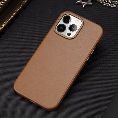 Dux Ducis Etui Dux Ducis Grit skórzane do iPhone 14 Pro Max elegancki pokrowiec ze sztucznej skóry (kompatybilne z MagSafe) brązowy Dux Ducis Etui Dux Ducis Grit skórzane do iPhone 14 Pro Max elegancki pokrowiec ze sztucznej skóry (kompatybilne z MagSafe) brązowy