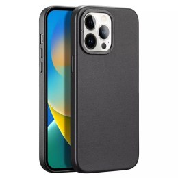 Dux Ducis Etui Dux Ducis Grit skórzane do iPhone 14 Pro Max elegancki pokrowiec ze sztucznej skóry (kompatybilne z MagSafe) czarny