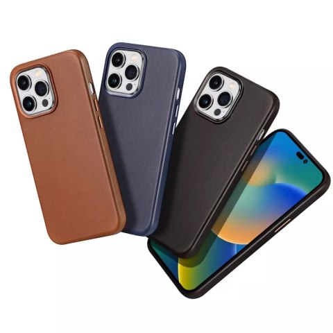 Dux Ducis Etui Dux Ducis Naples do iPhone 14 Pro Max magnetyczny skórzany pokrowiec MagSafe brązowe Dux Ducis Etui Dux Ducis Naples do iPhone 14 Pro Max magnetyczny skórzany pokrowiec MagSafe brązowe