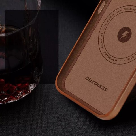 Dux Ducis Etui Dux Ducis Naples do iPhone 14 Pro Max magnetyczny skórzany pokrowiec MagSafe brązowe Dux Ducis Etui Dux Ducis Naples do iPhone 14 Pro Max magnetyczny skórzany pokrowiec MagSafe brązowe