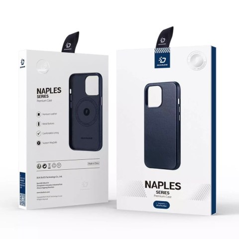 Dux Ducis Etui Dux Ducis Naples do iPhone 14 Pro Max magnetyczny skórzany pokrowiec MagSafe niebieskie Dux Ducis Etui Dux Ducis Naples do iPhone 14 Pro Max magnetyczny skórzany pokrowiec MagSafe niebieskie