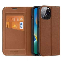 Dux Ducis Etui Dux Ducis Skin X2 do iPhone 14 Pro Max pokrowiec z magnetyczną klapką brązowy