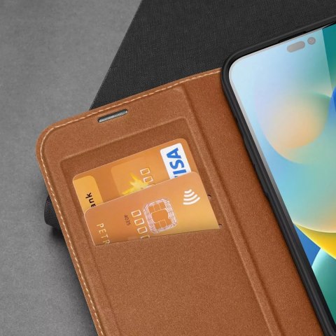 Dux Ducis Etui Dux Ducis Skin X2 do iPhone 14 Pro Max pokrowiec z magnetyczną klapką brązowy Dux Ducis Etui Dux Ducis Skin X2 do iPhone 14 Pro Max pokrowiec z magnetyczną klapką brązowy