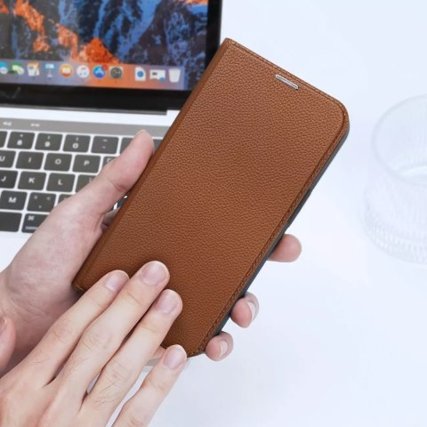 Dux Ducis Etui Dux Ducis Skin X2 do iPhone 14 Pro Max pokrowiec z magnetyczną klapką brązowy Dux Ducis Etui Dux Ducis Skin X2 do iPhone 14 Pro Max pokrowiec z magnetyczną klapką brązowy
