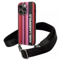 Karl Lagerfeld Eti na telefon Karl Lagerfeld KLHCP14XSTSTP do Apple iPhone 14 Pro Max 6,7" hardcase różowy/pink Color Stripes Strap
