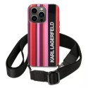 Karl Lagerfeld Eti na telefon Karl Lagerfeld KLHCP14XSTSTP do Apple iPhone 14 Pro Max 6,7" hardcase różowy/pink Color Stripes Strap