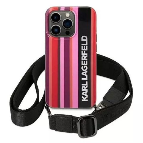 Karl Lagerfeld Eti na telefon Karl Lagerfeld KLHCP14XSTSTP do Apple iPhone 14 Pro Max 6,7" hardcase różowy/pink Color Stripes Strap Karl Lagerfeld Eti na telefon Karl Lagerfeld KLHCP14XSTSTP do Apple iPhone 14 Pro Max 6,7" hardcase różowy/pink Color Stripes Strap