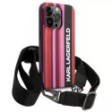 Karl Lagerfeld Eti na telefon Karl Lagerfeld KLHCP14XSTSTP do Apple iPhone 14 Pro Max 6,7" hardcase różowy/pink Color Stripes Strap