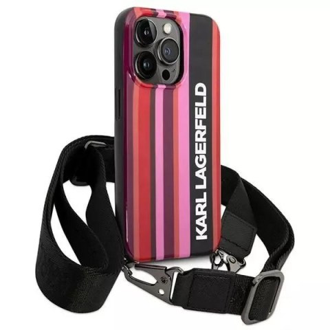 Karl Lagerfeld Eti na telefon Karl Lagerfeld KLHCP14XSTSTP do Apple iPhone 14 Pro Max 6,7" hardcase różowy/pink Color Stripes Strap Karl Lagerfeld Eti na telefon Karl Lagerfeld KLHCP14XSTSTP do Apple iPhone 14 Pro Max 6,7" hardcase różowy/pink Color Stripes Strap