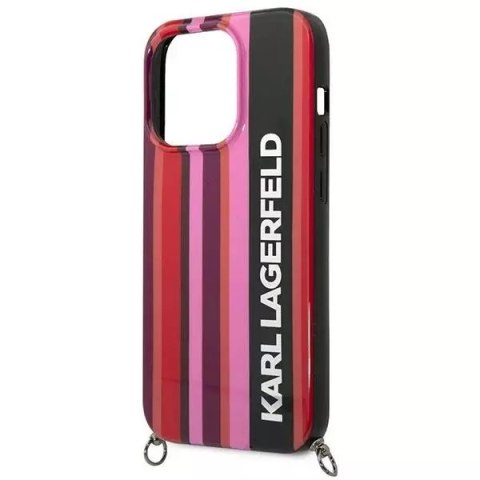 Karl Lagerfeld Eti na telefon Karl Lagerfeld KLHCP14XSTSTP do Apple iPhone 14 Pro Max 6,7" hardcase różowy/pink Color Stripes Strap Karl Lagerfeld Eti na telefon Karl Lagerfeld KLHCP14XSTSTP do Apple iPhone 14 Pro Max 6,7" hardcase różowy/pink Color Stripes Strap