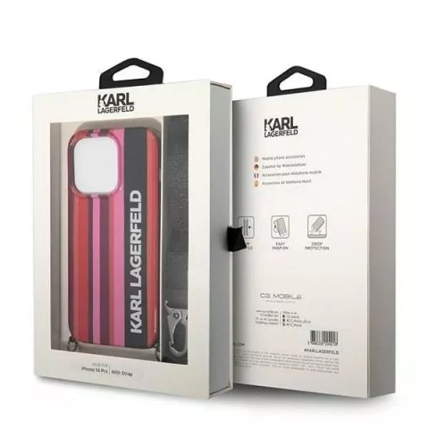 Karl Lagerfeld Eti na telefon Karl Lagerfeld KLHCP14XSTSTP do Apple iPhone 14 Pro Max 6,7" hardcase różowy/pink Color Stripes Strap Karl Lagerfeld Eti na telefon Karl Lagerfeld KLHCP14XSTSTP do Apple iPhone 14 Pro Max 6,7" hardcase różowy/pink Color Stripes Strap