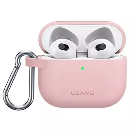 Usams Etui ochronne na słuchawki USAMS do Apple AirPods 3 silicon różowy/pink BH741AP03 (US-BH741) Usams Etui ochronne na słuchawki USAMS do Apple AirPods 3 silicon różowy/pink BH741AP03 (US-BH741)