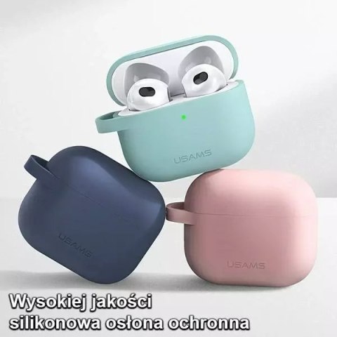 Usams Etui ochronne na słuchawki USAMS do Apple AirPods 3 silicon różowy/pink BH741AP03 (US-BH741) Usams Etui ochronne na słuchawki USAMS do Apple AirPods 3 silicon różowy/pink BH741AP03 (US-BH741)