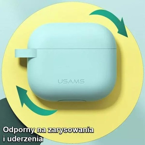 Usams Etui ochronne na słuchawki USAMS do Apple AirPods 3 silicon różowy/pink BH741AP03 (US-BH741) Usams Etui ochronne na słuchawki USAMS do Apple AirPods 3 silicon różowy/pink BH741AP03 (US-BH741)