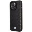 BMW Etui na telefon BMW BMHMP14X22RFGK do Apple iPhone 14 Pro Max 6,7" czarny/black Leather Diamond Pattern MagSafe