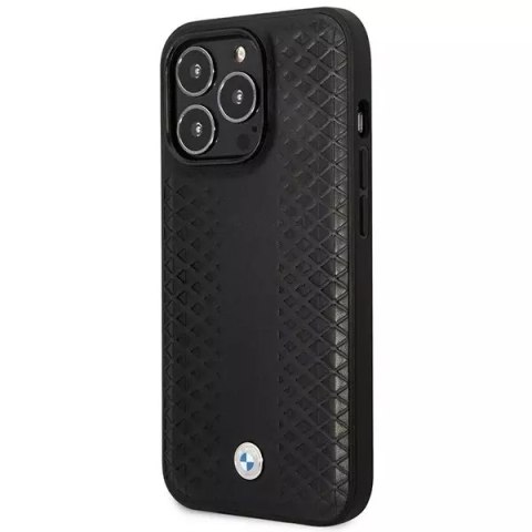 BMW Etui na telefon BMW BMHMP14X22RFGK do Apple iPhone 14 Pro Max 6,7" czarny/black Leather Diamond Pattern MagSafe BMW Etui na telefon BMW BMHMP14X22RFGK do Apple iPhone 14 Pro Max 6,7" czarny/black Leather Diamond Pattern MagSafe