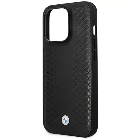 BMW Etui na telefon BMW BMHMP14X22RFGK do Apple iPhone 14 Pro Max 6,7" czarny/black Leather Diamond Pattern MagSafe BMW Etui na telefon BMW BMHMP14X22RFGK do Apple iPhone 14 Pro Max 6,7" czarny/black Leather Diamond Pattern MagSafe