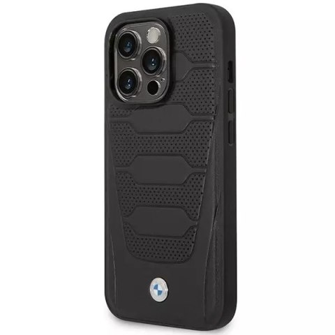 BMW Etui na telefon BMW BMHMP14X22RPSK do Apple iPhone 14 Pro Max 6,7" czarny/black Leather Seats Pattern MagSafe BMW Etui na telefon BMW BMHMP14X22RPSK do Apple iPhone 14 Pro Max 6,7" czarny/black Leather Seats Pattern MagSafe