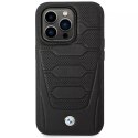 BMW Etui na telefon BMW BMHMP14X22RPSK do Apple iPhone 14 Pro Max 6,7" czarny/black Leather Seats Pattern MagSafe