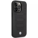 BMW Etui na telefon BMW BMHMP14X22RPSK do Apple iPhone 14 Pro Max 6,7" czarny/black Leather Seats Pattern MagSafe