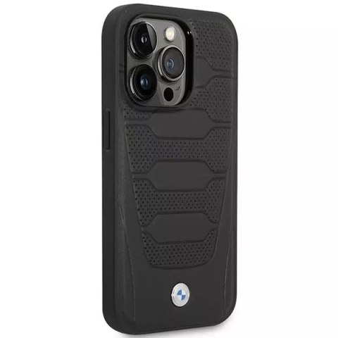 BMW Etui na telefon BMW BMHMP14X22RPSK do Apple iPhone 14 Pro Max 6,7" czarny/black Leather Seats Pattern MagSafe BMW Etui na telefon BMW BMHMP14X22RPSK do Apple iPhone 14 Pro Max 6,7" czarny/black Leather Seats Pattern MagSafe