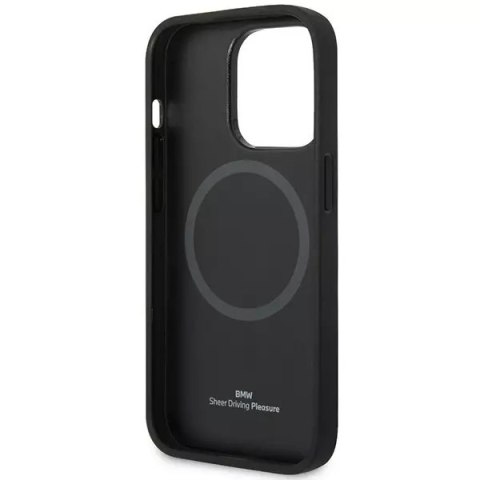 BMW Etui na telefon BMW BMHMP14X22RPSK do Apple iPhone 14 Pro Max 6,7" czarny/black Leather Seats Pattern MagSafe BMW Etui na telefon BMW BMHMP14X22RPSK do Apple iPhone 14 Pro Max 6,7" czarny/black Leather Seats Pattern MagSafe