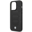 BMW Etui na telefon BMW BMHMP14X22RPSK do Apple iPhone 14 Pro Max 6,7" czarny/black Leather Seats Pattern MagSafe