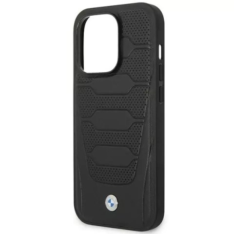 BMW Etui na telefon BMW BMHMP14X22RPSK do Apple iPhone 14 Pro Max 6,7" czarny/black Leather Seats Pattern MagSafe BMW Etui na telefon BMW BMHMP14X22RPSK do Apple iPhone 14 Pro Max 6,7" czarny/black Leather Seats Pattern MagSafe