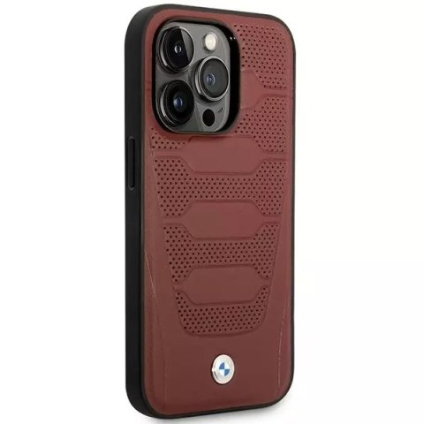 BMW Etui na telefon BMW BMHMP14X22RPSR do Apple iPhone 14 Pro Max 6,7" burgundowy/burgundy Leather Seats Pattern MagSafe BMW Etui na telefon BMW BMHMP14X22RPSR do Apple iPhone 14 Pro Max 6,7" burgundowy/burgundy Leather Seats Pattern MagSafe