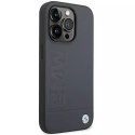 BMW Etui na telefon BMW BMHMP14XSLLNA do Apple iPhone 14 Pro Max 6,7" granatowy/navy hardcase Leather Hot Stamp MagSafe