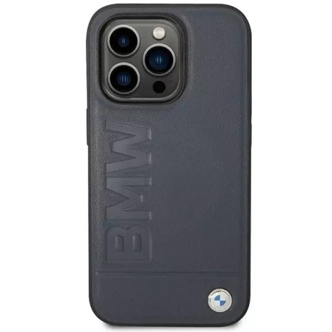 BMW Etui na telefon BMW BMHMP14LSLLNA do Apple iPhone 14 Pro 6,1" granatowy/navy hardcase Leather Hot Stamp MagSafe BMW Etui na telefon BMW BMHMP14LSLLNA do Apple iPhone 14 Pro 6,1" granatowy/navy hardcase Leather Hot Stamp MagSafe
