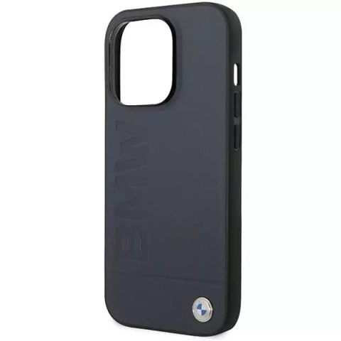 BMW Etui na telefon BMW BMHMP14LSLLNA do Apple iPhone 14 Pro 6,1" granatowy/navy hardcase Leather Hot Stamp MagSafe BMW Etui na telefon BMW BMHMP14LSLLNA do Apple iPhone 14 Pro 6,1" granatowy/navy hardcase Leather Hot Stamp MagSafe