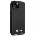 BMW Etui na telefon BMW BMHMP14S22PTDK do Apple iPhone 14 6,1" czarny/black Leather Stamp Tricolor Magsafe