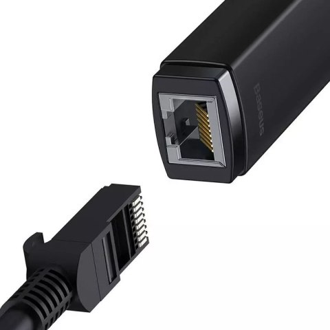 Baseus Adapter sieciowy Baseus Lite Series USB do RJ45, 100Mbps (czarny) Baseus Adapter sieciowy Baseus Lite Series USB do RJ45, 100Mbps (czarny)